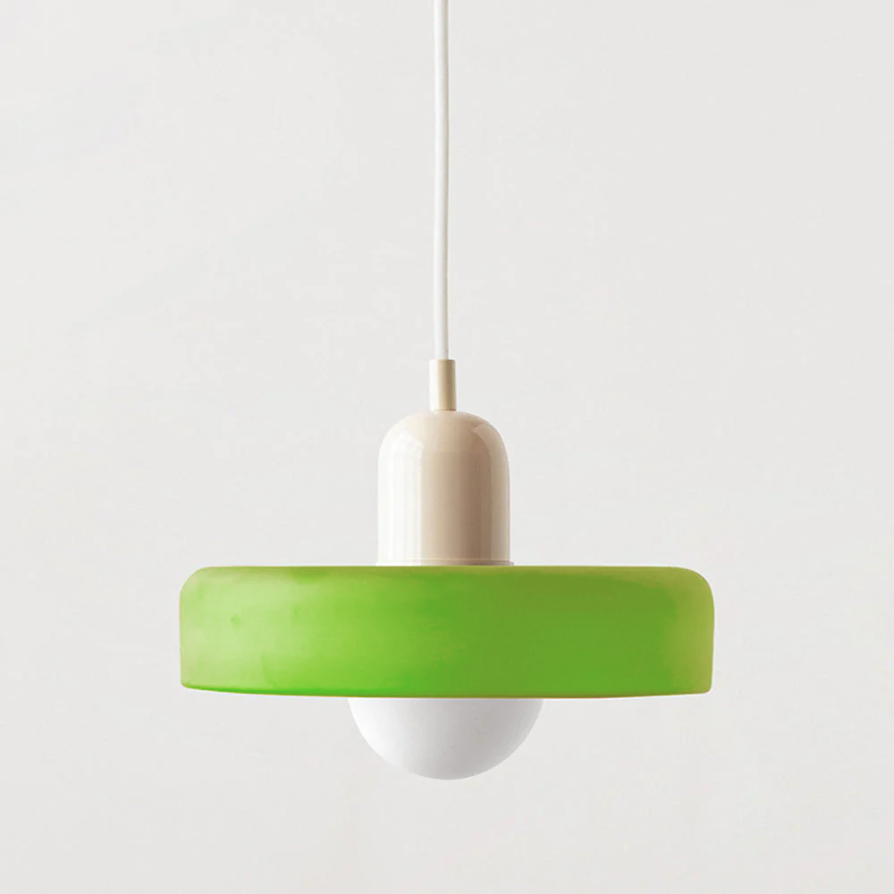 Suspension en Verre Moderne Coloré Plafonnier Lustre LED Bauhaus