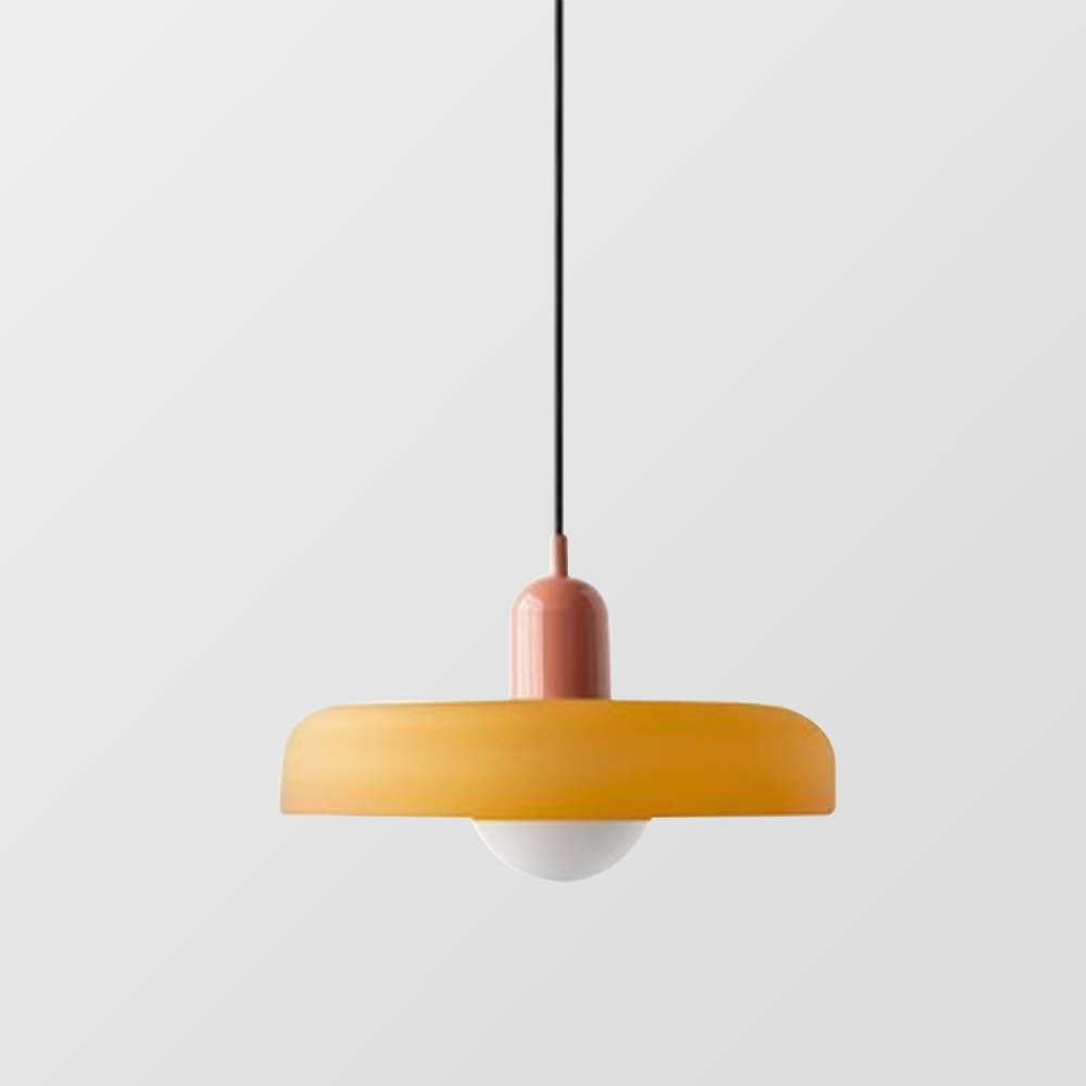 Suspension en Verre Moderne Coloré Plafonnier Lustre LED Bauhaus
