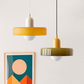 Suspension en Verre Moderne Coloré Plafonnier Lustre LED Bauhaus