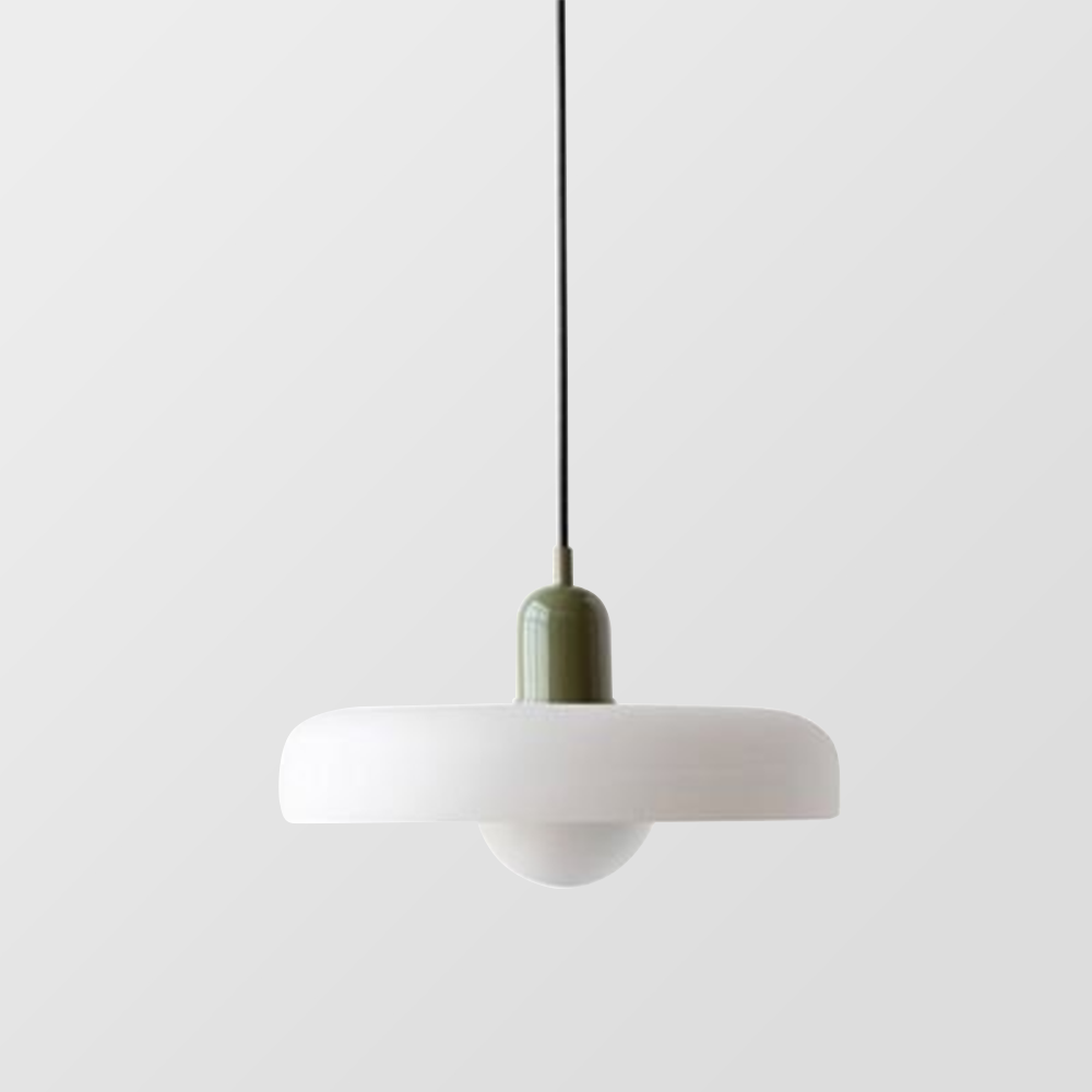 Suspension en Verre Moderne Coloré Plafonnier Lustre LED Bauhaus