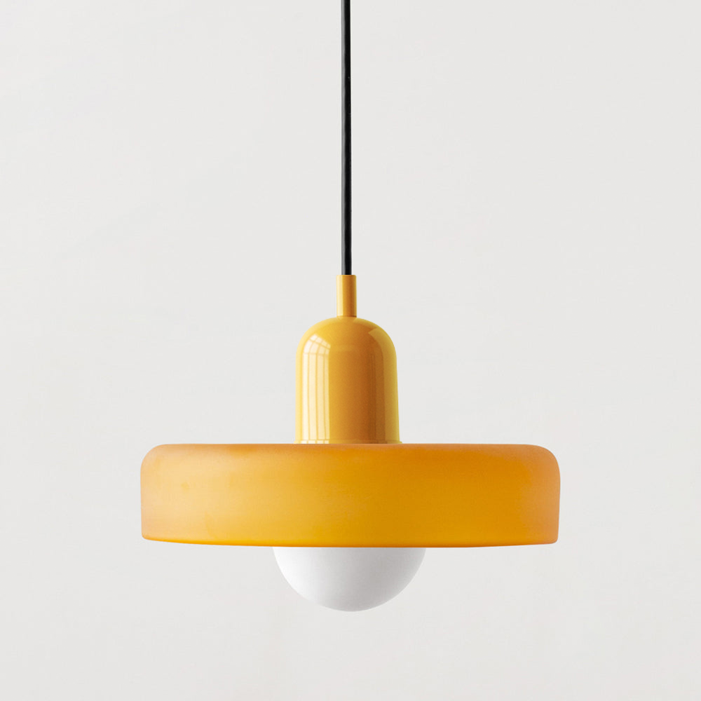 Suspension en Verre Moderne Coloré Plafonnier Lustre LED Bauhaus