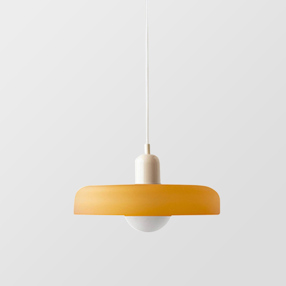 Suspension en Verre Moderne Coloré Plafonnier Lustre LED Bauhaus