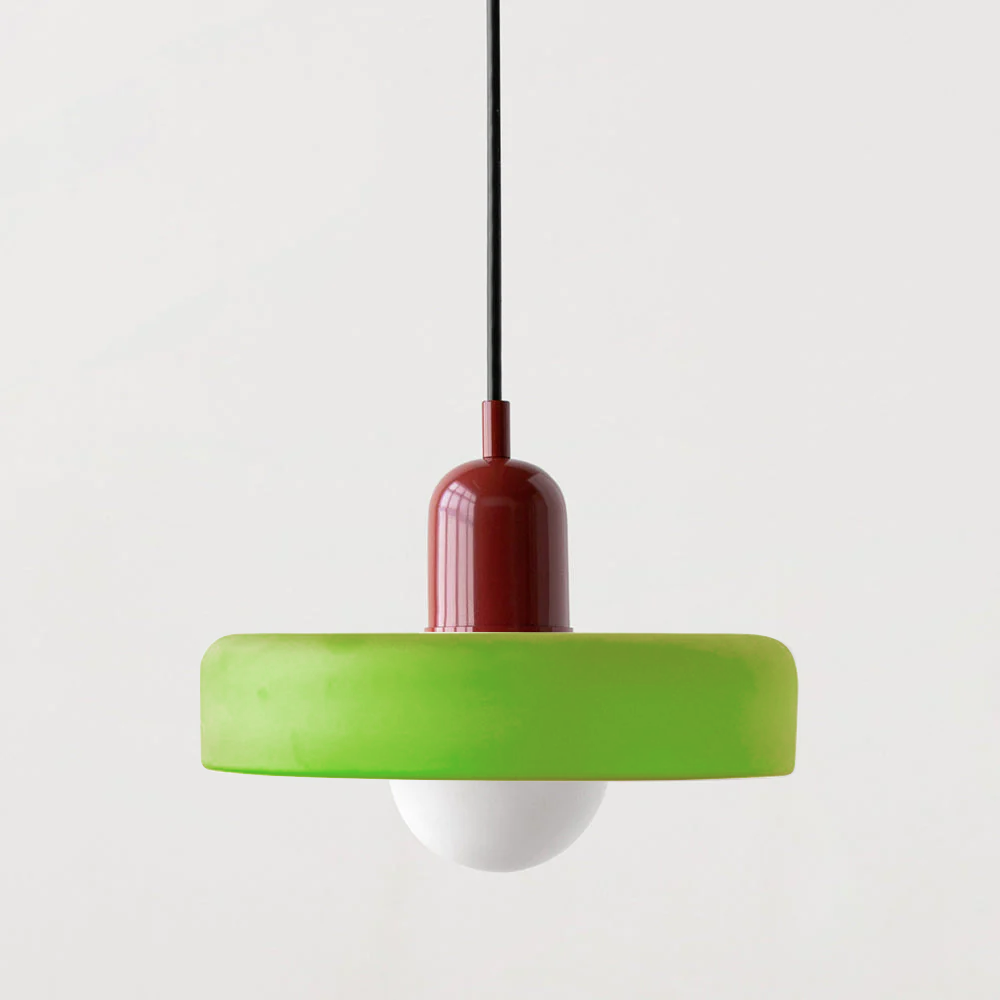 Suspension en Verre Moderne Coloré Plafonnier Lustre LED Bauhaus