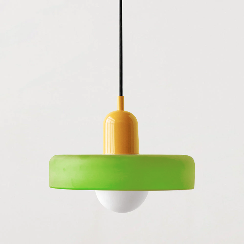 Suspension en Verre Moderne Coloré Plafonnier Lustre LED Bauhaus