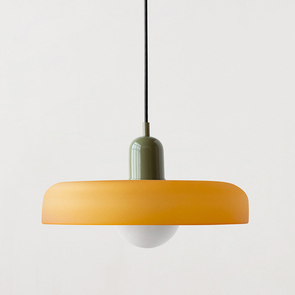 Suspension en Verre Moderne Coloré Plafonnier Lustre LED Bauhaus