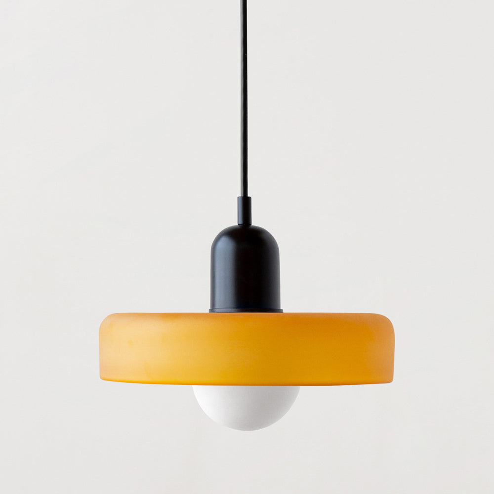 Suspension en Verre Moderne Coloré Plafonnier Lustre LED Bauhaus