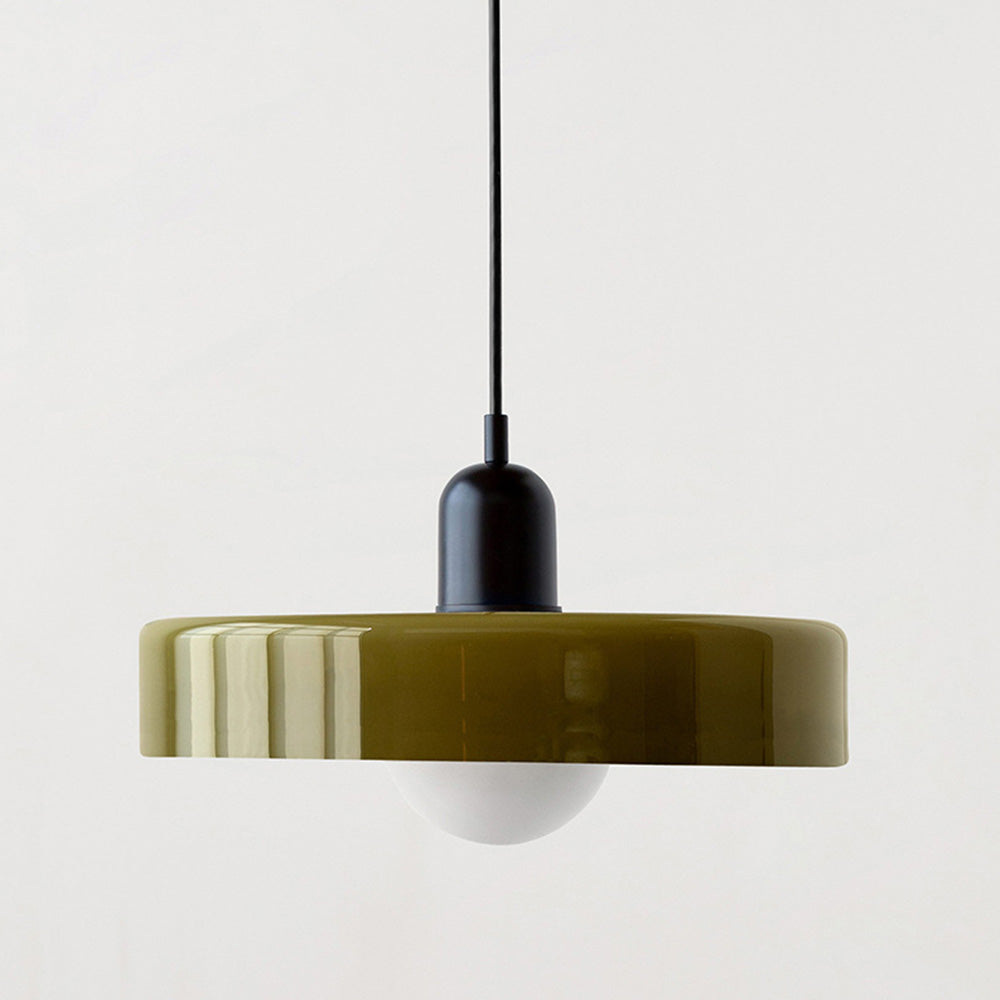 Suspension en Verre Moderne Coloré Plafonnier Lustre LED Bauhaus