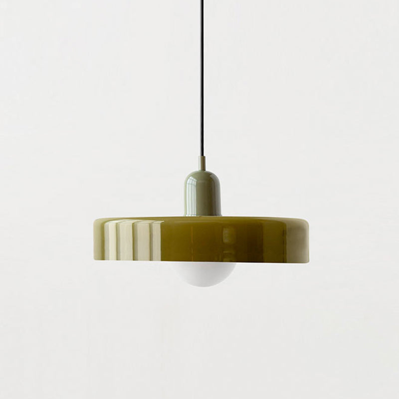 Suspension en Verre Moderne Coloré Plafonnier Lustre LED Bauhaus